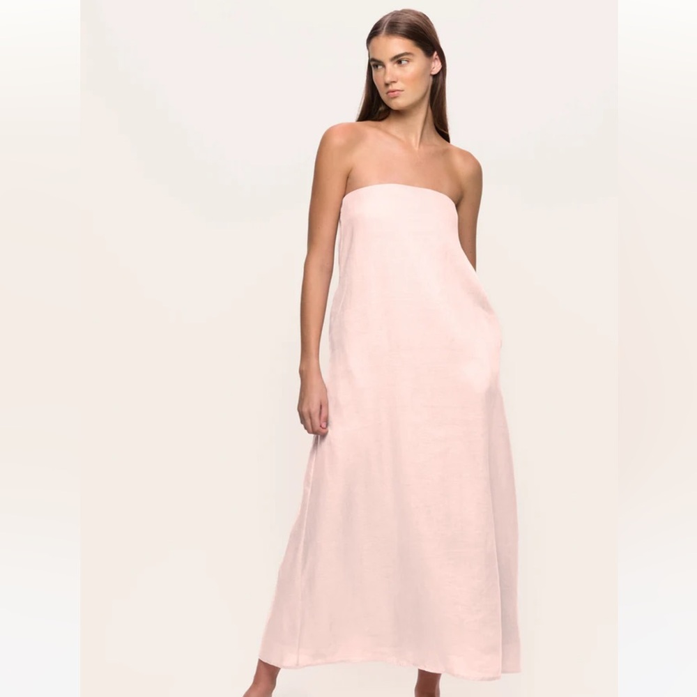 MIKOH Thani Strapless Linen Dress